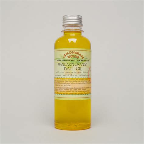 Mandarin Scented Bath Oil From Lemongrass House Uk