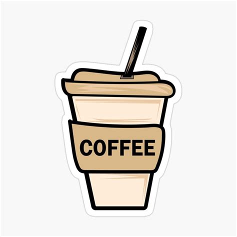 Iced Coffee L Caffeine Sticker By Bossin Coffee Stickers Aesthetic Coffee Coffee Design