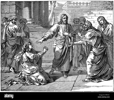 Jesus And The Adulteress Black And White Stock Photos And Images Alamy