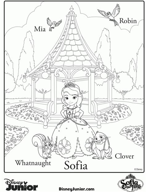 Modify colors and shapes using the icon editor. Sofia The First Coloring Page | Family Choice Awards ...