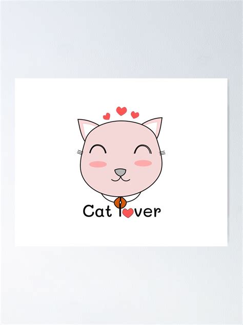 Smiley Cat Sticker Cat Face Logo Poster By Khemarat Redbubble