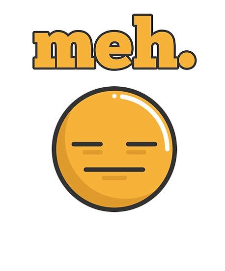 Meh Feeling Emoji Poster By Ultraleanbody Redbubble