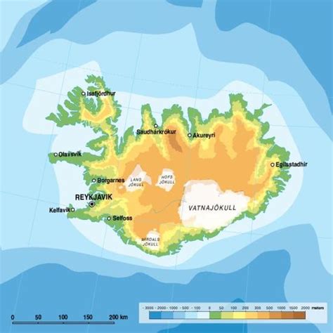 Iceland Topographic Map Grid Arendal