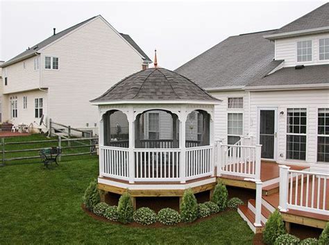 This deck canopy option has the ability to protect up to 2,000 square feet of dining or entertainment space! Canopy Gazebos for Decks | Backyard gazebo, Gazebo on deck