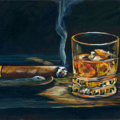 Whiskey And Cigar Downloadable Academy Of Fine Art And Acrylic Painting