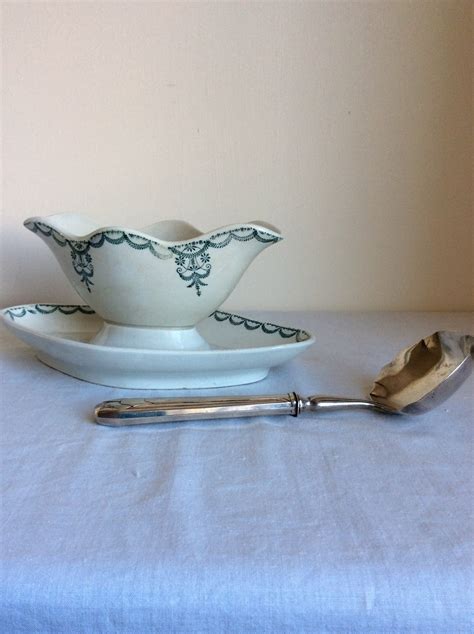 Vintage French Gravy Boat A Gorgeous Blue And White Sauce Etsy
