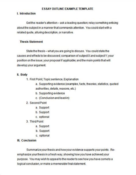 Speech Outline Template Word Professional Template For Business