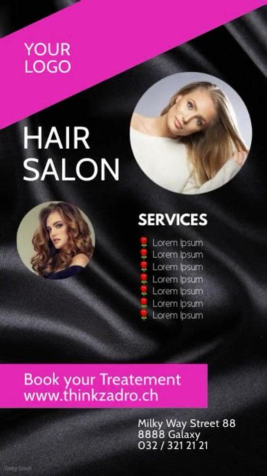 Hair Salon Beauty Studio Story Ad Advert Template Postermywall