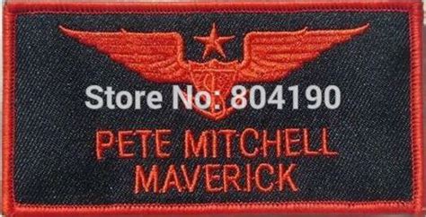 3 Top Gun Pete Mitchell Maverick Name Patch Movie Tv Embroidered Iron