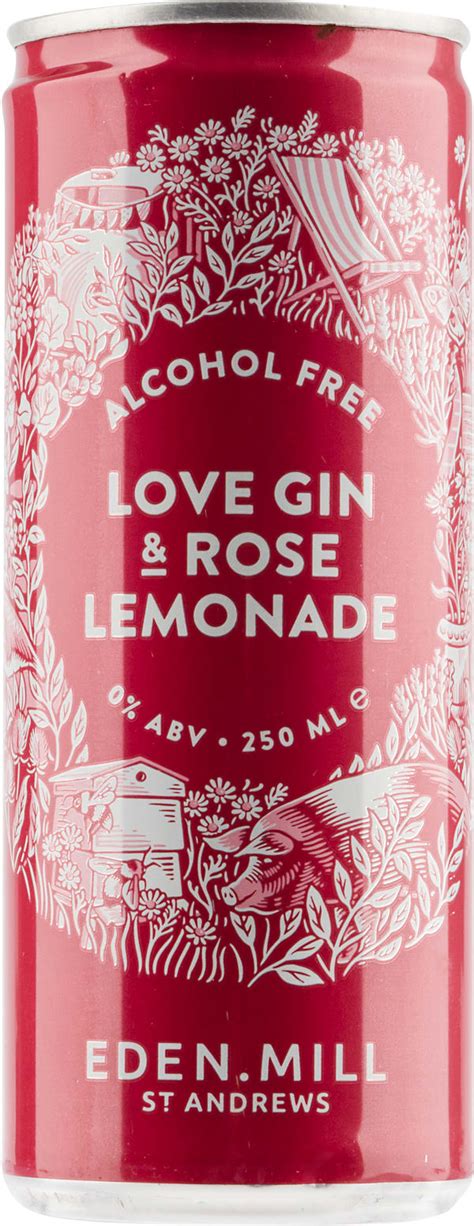 Eden Mill Love Gin Rose Lemonade Mocktail tölkki Alko