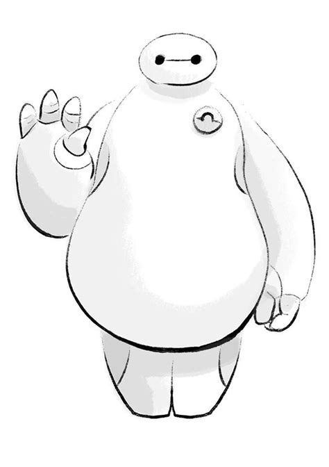 Big Hero 6 Baymax Sketch Character Design Disney Disney Drawings