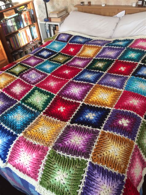 Another, better photo of the granny mosaic blanket. Granny Square