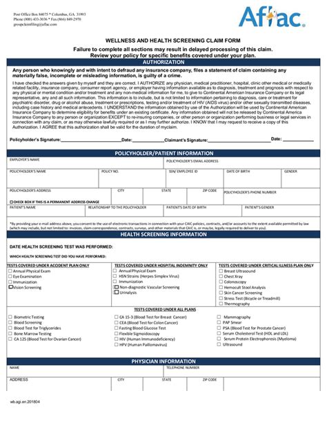 Aflac Initial Disability Claim Form Designsbygs