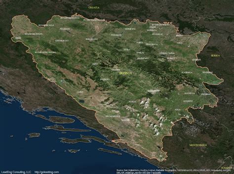Bosnia And Hertzegovina Satellite Maps Leaddog Consulting