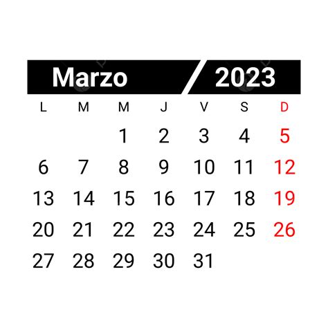 2023 Marzo Calendario Español Png 2023 Marzo Español 2023