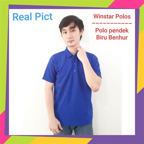 Jual Kaos Kerah Polos Warna Biru Benhur Kaos Polo Polos Warna Biru Bca Kaos Kerah Cowok
