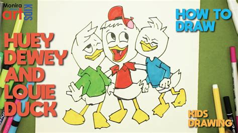 How To Draw Huey Dewey And Louie Duck From Disneys Duck Tales