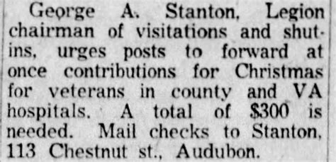 Stanton – Michaels Fund - American Legion Cherry Hill NJ Post 372