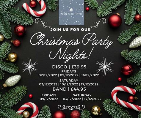 Book Your Christmas Party The Dean Park The Dirty Martinis