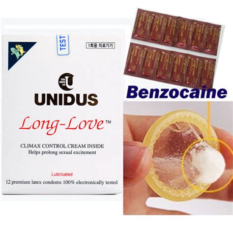 Unidus Long Love Delay Condom 1box12pcsbenzocaine For Climax