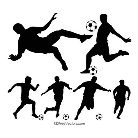 SOCCER PLAYER SILHOUETTES - Download at Vectorportal
