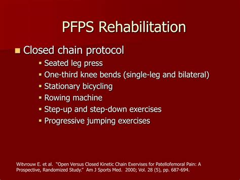 Ppt Closed Chain Exercise And Knee Pathologies Powerpoint Presentation Id