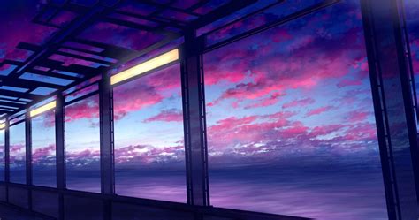 Purple Anime Sky Wallpapers Wallpaper Cave