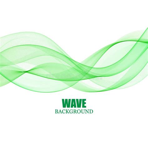 Abstract Green Wave Modern Wave On White Background Stock Vector