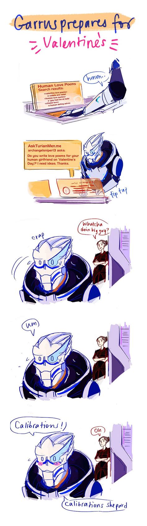 Garrus All Purpose Excuse Valentines Special By Reubelyn On