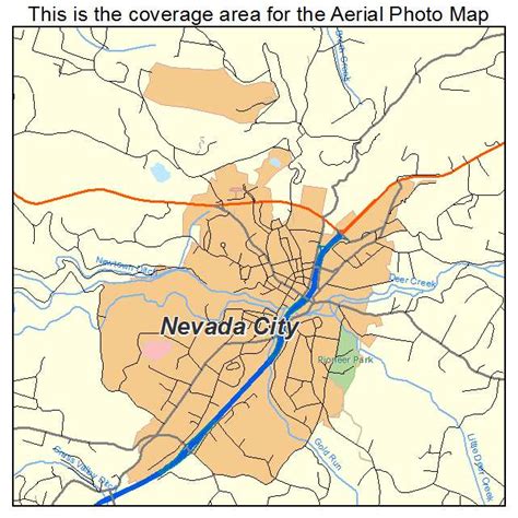 Aerial Photography Map Of Nevada City Ca California