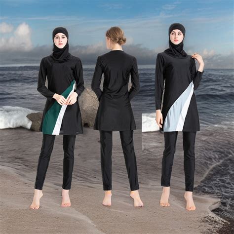 Swimming Suit With Hijab Baju Renang Swimwear Muslim Burkini Full