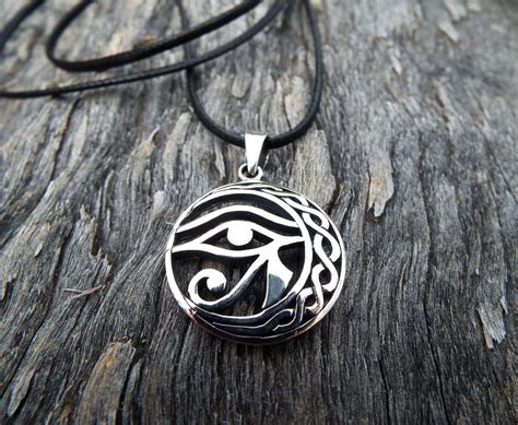 Eye Of Horus Eye Of Ra Pendant Silver Third Eye Sterling 925 Ancient