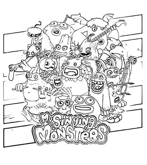 my singing monsters coloring pages sketch coloring page