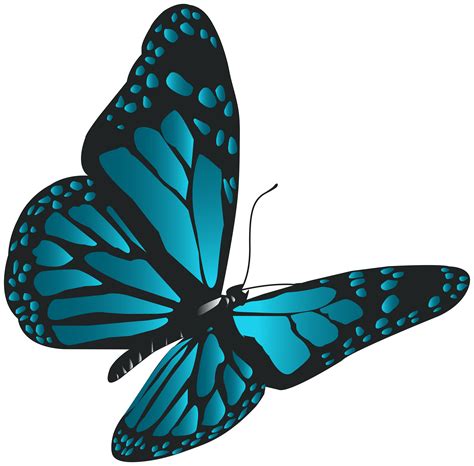 Happy Birthday Blue Butterfly Clip Art