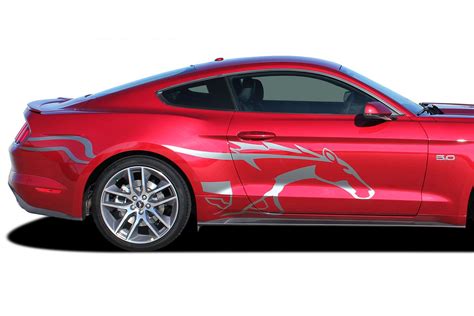 2015 2016 2017 Ford Mustang Steed Pony Style Horse Side Stripes Vinyl