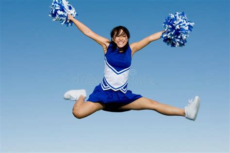 cheerleaders waving pom poms stock image image of teen girl 13584655