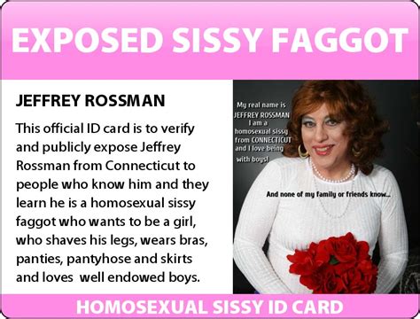 THIS IS JEFFREY ROSSMAN FROM CONNECTICUT HE IS A SISSY FAGGOT QUEER