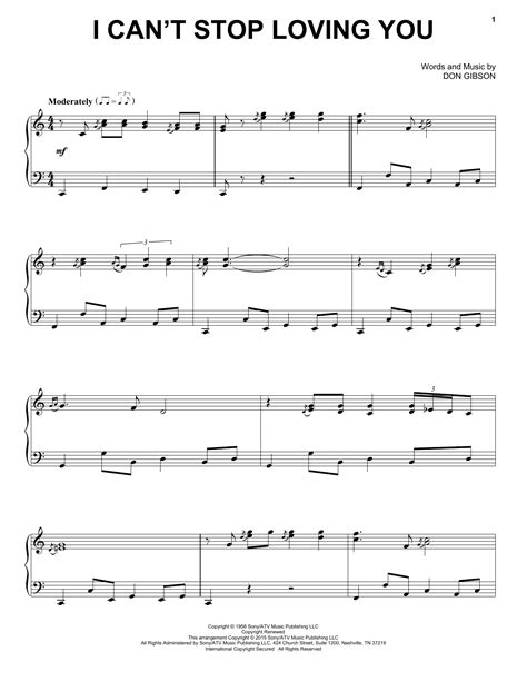 Ray Charles I Can T Stop Loving You Sheet Music Notes Download Printable Pdf Score 111879
