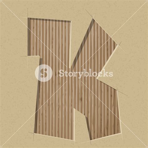 Letter Cut Out On A Cardboard Vector Paper Alphabet Royalty Free Stock