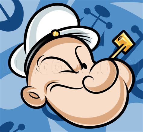 I'm popeye the sailor man. How To Draw Popeye Easy by Dawn | dragoart.com