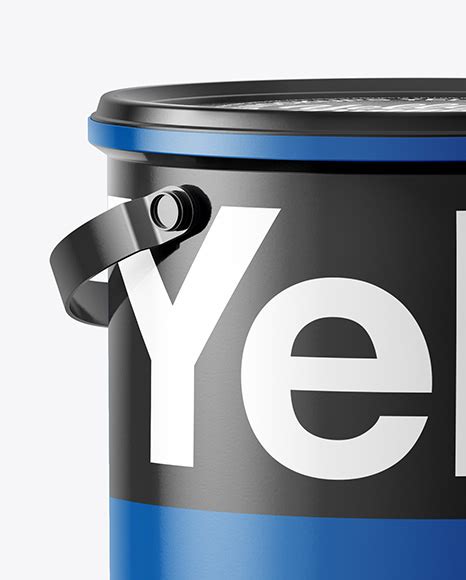 Download 4L Plastic Paint Bucket Mockup in Bucket & Pail Mockups on Yellow Images Object Mockups