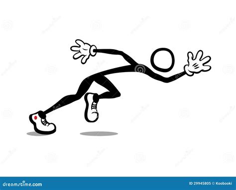 Stick Man Start Running Stock Vector Illustration Of Figure 29945805