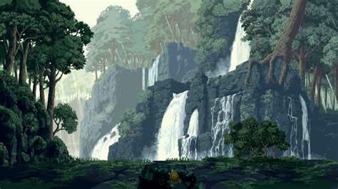 Landscape Pixel Art Rainforest Wallpapers Hd Desktop