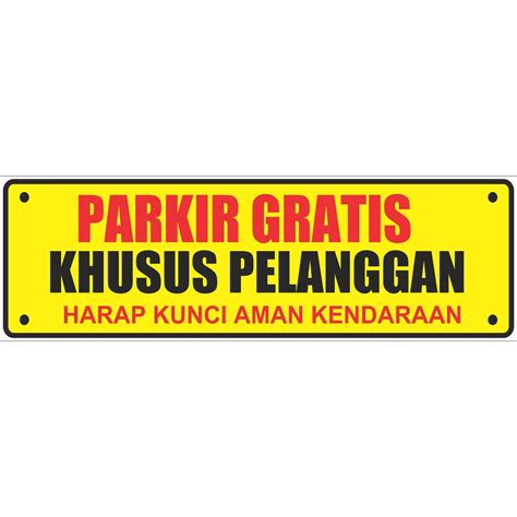 Jual Stiker Parkir Khusus Pelanggan Shopee Indonesia