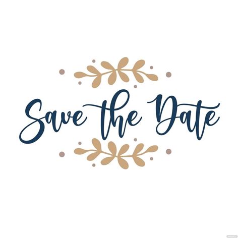 Save The Date Clipart In Illustrator Svg  Eps Png Download