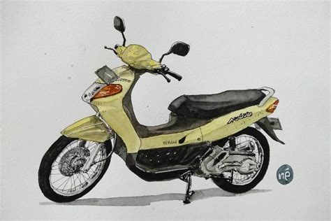 Motor matic alias motor skuter merupakan jenis motor yang hanya menggunakan satu akselerasi, sehingga tidak diperlukan operan gigi secara manual. Sketsa Gambar Sepeda Motor Matic