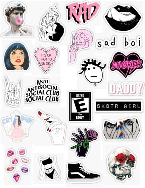 Edgy Sticker Pack Sticker By Lauren53103 Iphone Case