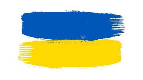 Ukrainian National Flag In Grunge Style Stock Vector Illustration Of