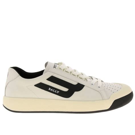 Bally Outlet New Competition Sneakers In Leather With Micro Holes And