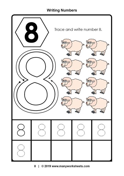 Printable Tracing Number 8 Color By Number Printable